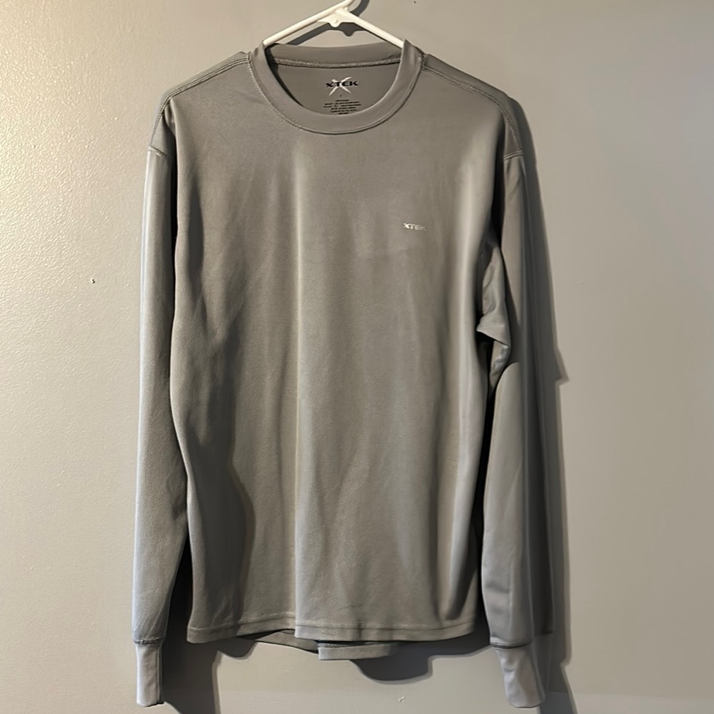 XTek Men's Gray Long Sleeve Shirt Size Large